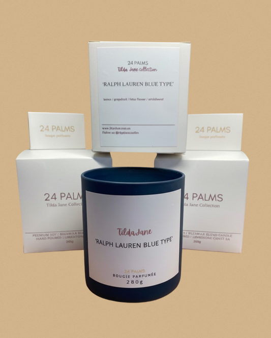 ‘Ralph Lauren Blue Type’ Candle